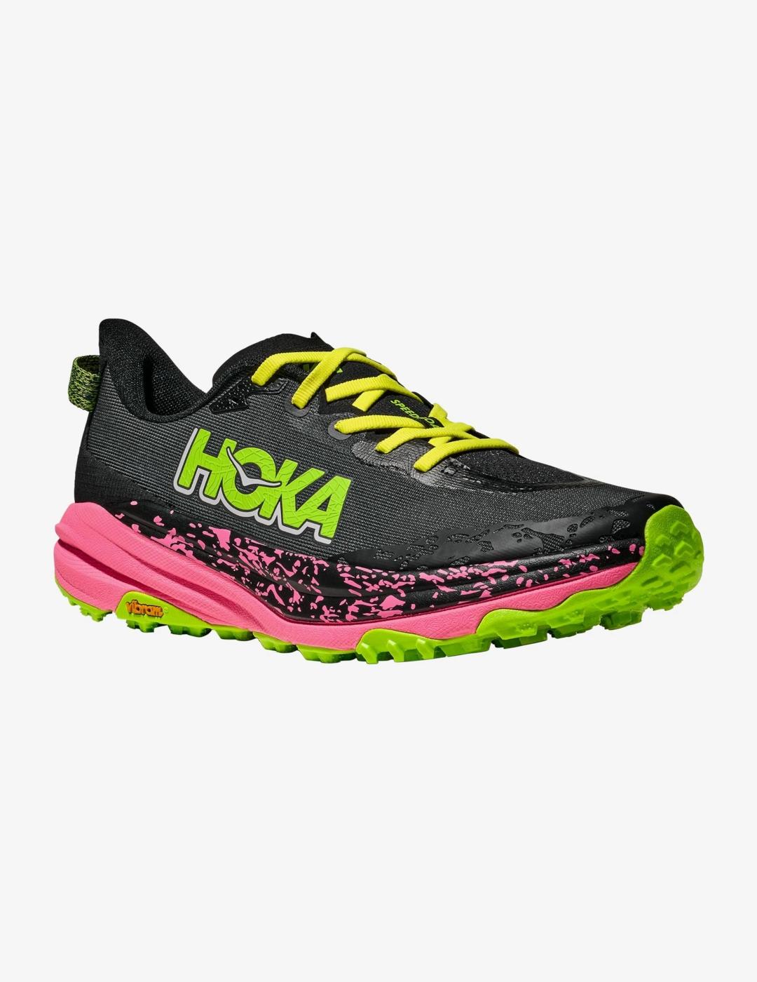HOKA ZAPATILLA SPEEDGOAT 6 BLACK NEON ROSE
