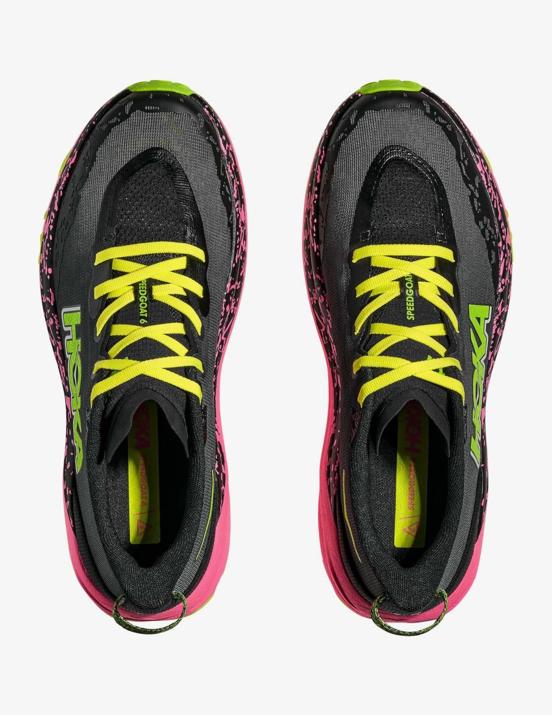 HOKA ZAPATILLA SPEEDGOAT 6 BLACK NEON ROSE