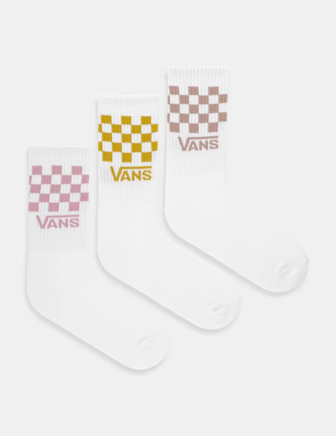 VANS CALCETINES ALTOS CHECK PINK DOWN
