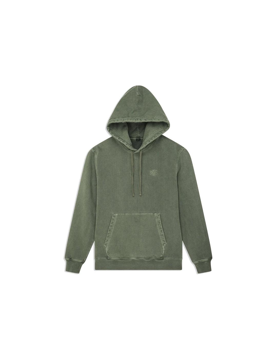 DEUS HOODIE VERDE SHIELD GARMENT DYED