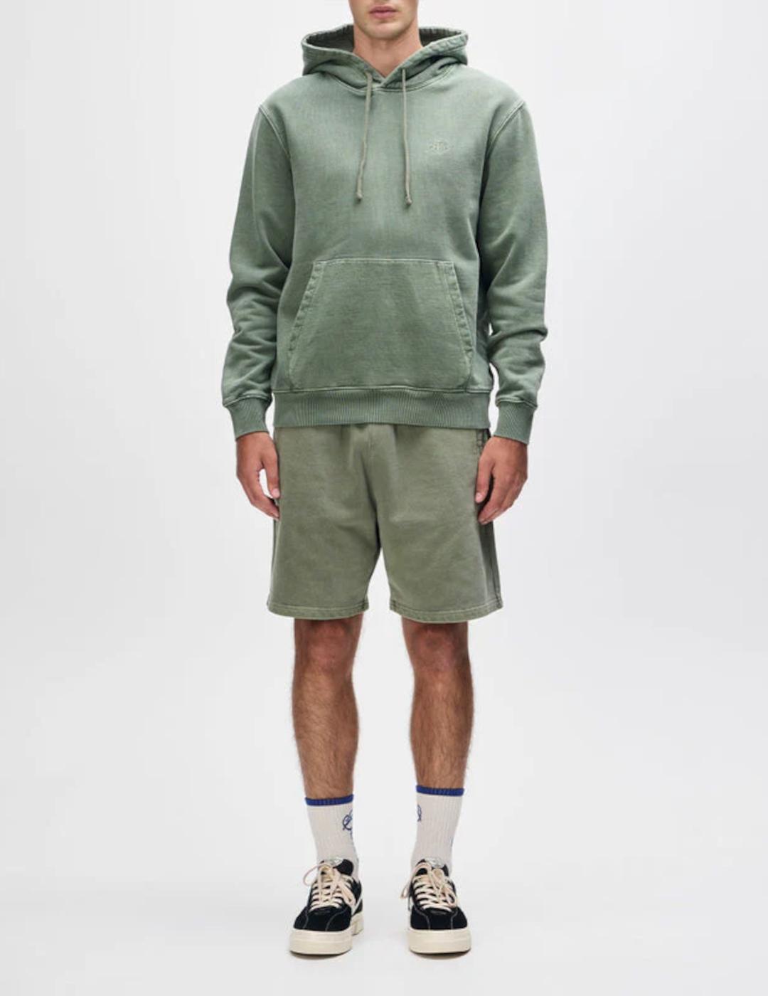 DEUS HOODIE VERDE SHIELD GARMENT DYED