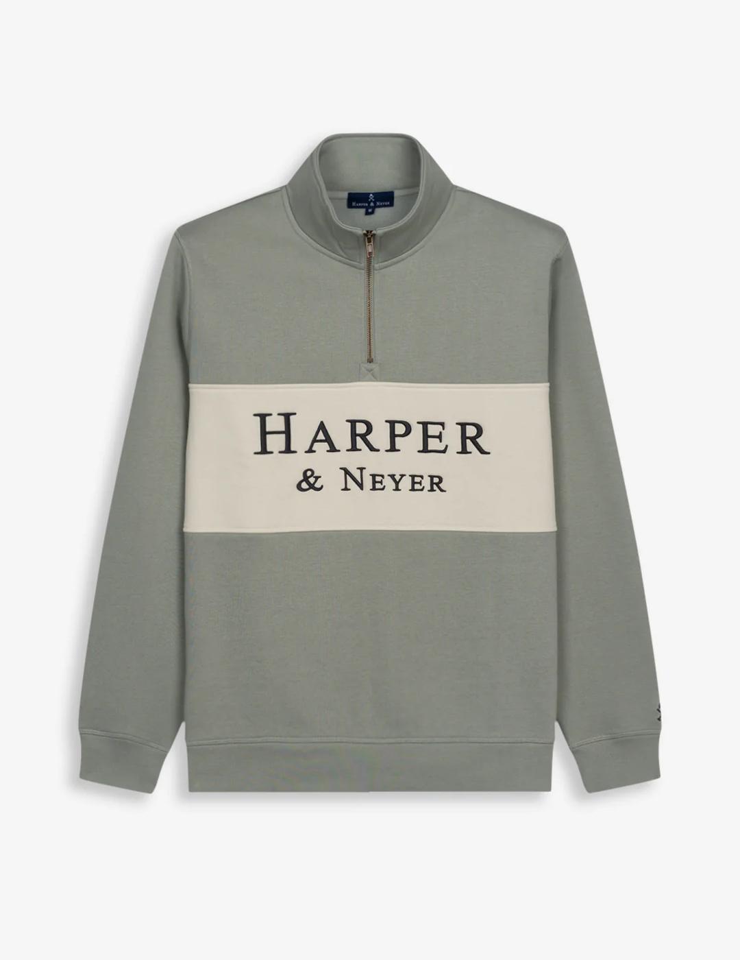 HARPER SUDADERA ZIP VERDE MARYLAND