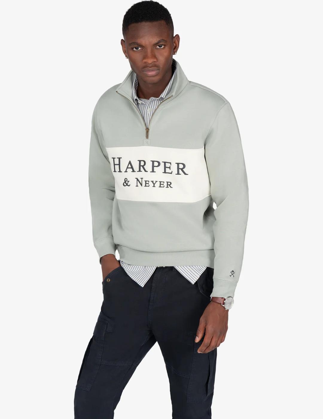HARPER SUDADERA ZIP VERDE MARYLAND