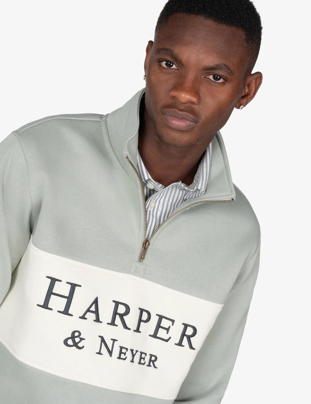 HARPER SUDADERA ZIP VERDE MARYLAND