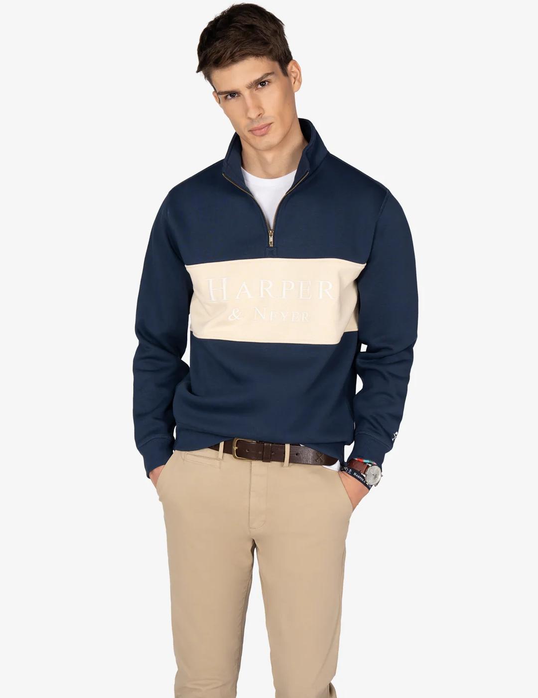 HARPER SUDADERA ZIP MARINO MARYLAND