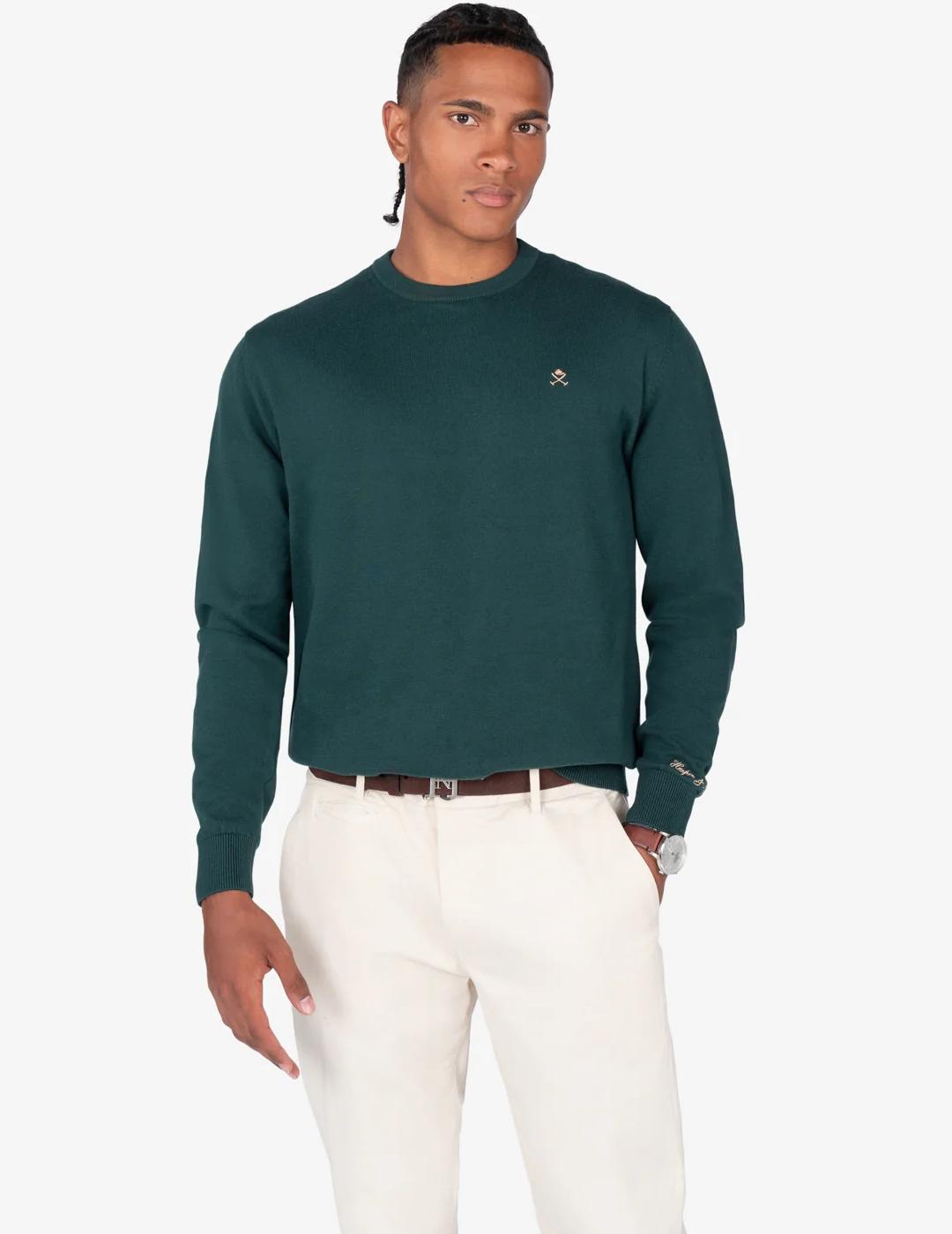 HARPER JERSEY VERDE CUELLO REDONDO