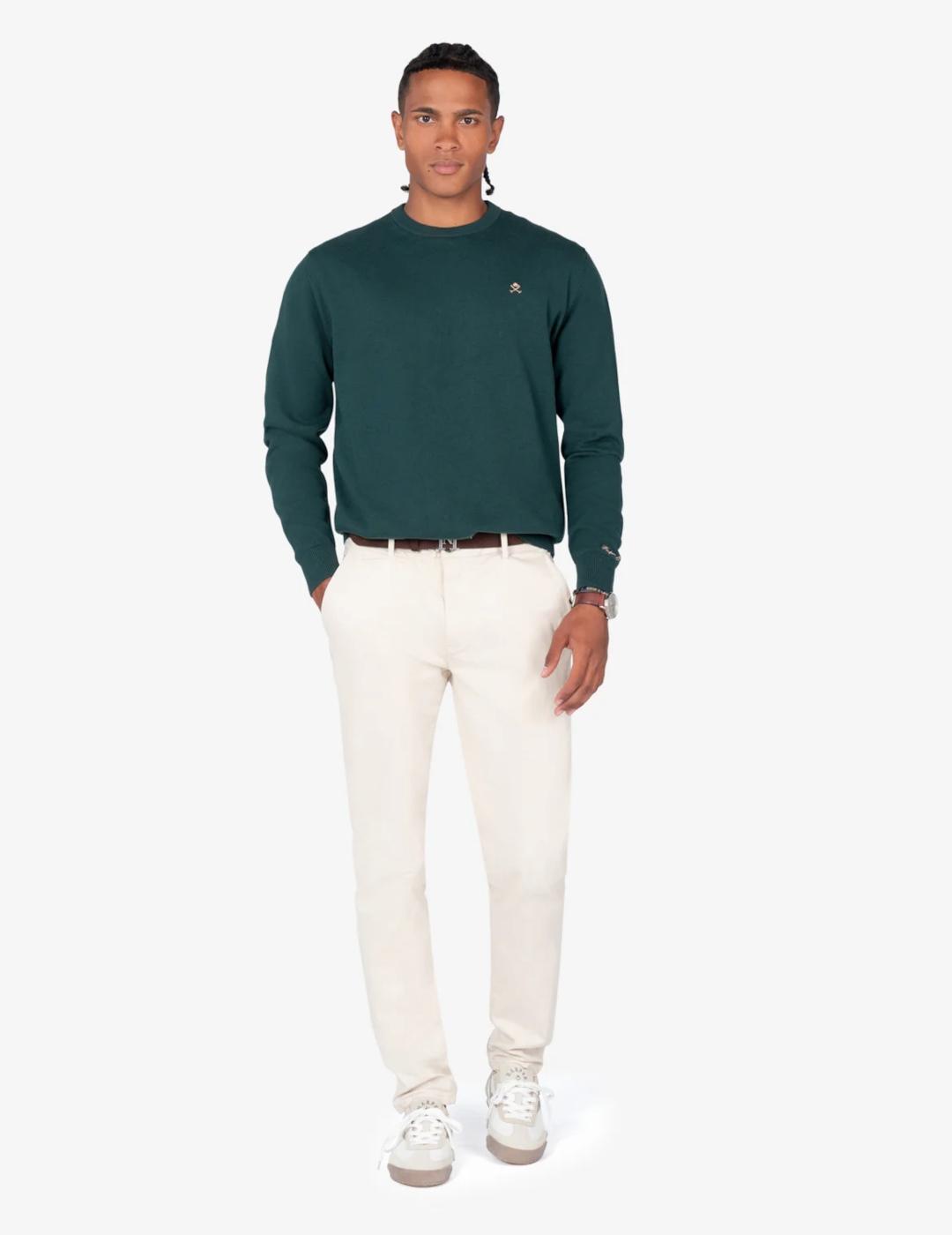 HARPER JERSEY VERDE CUELLO REDONDO