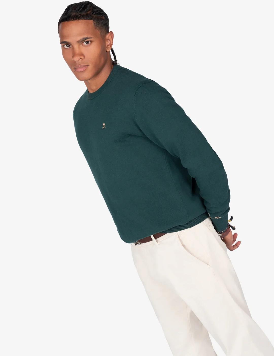 HARPER JERSEY VERDE CUELLO REDONDO