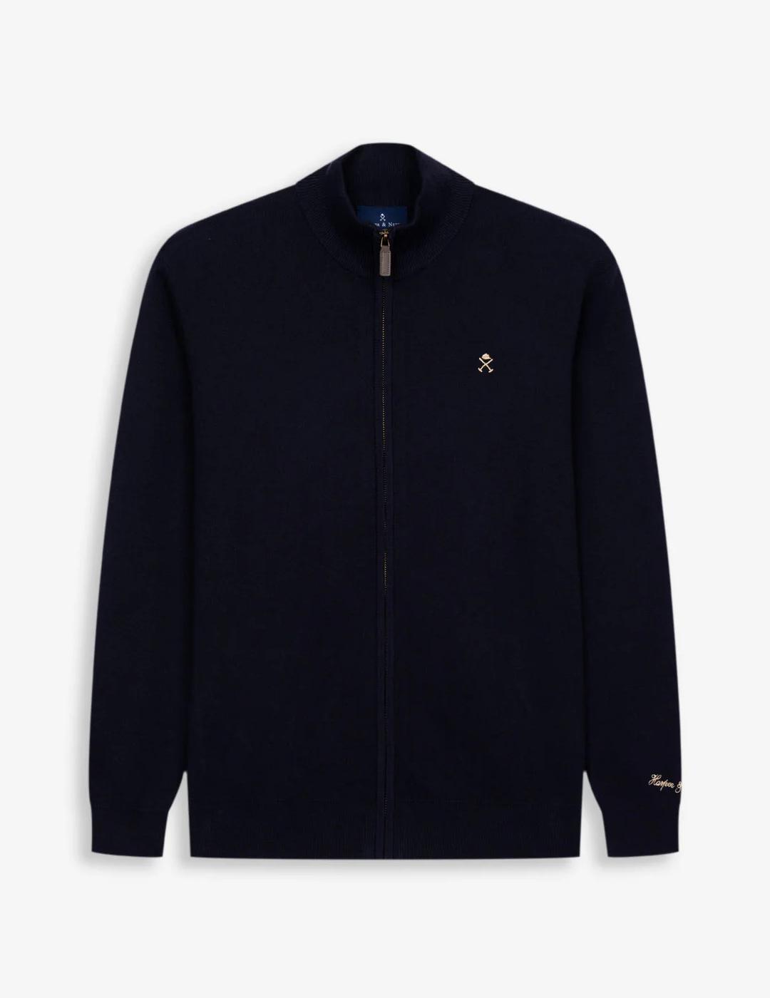 HARPER CARDIGAN ZIP MARINO