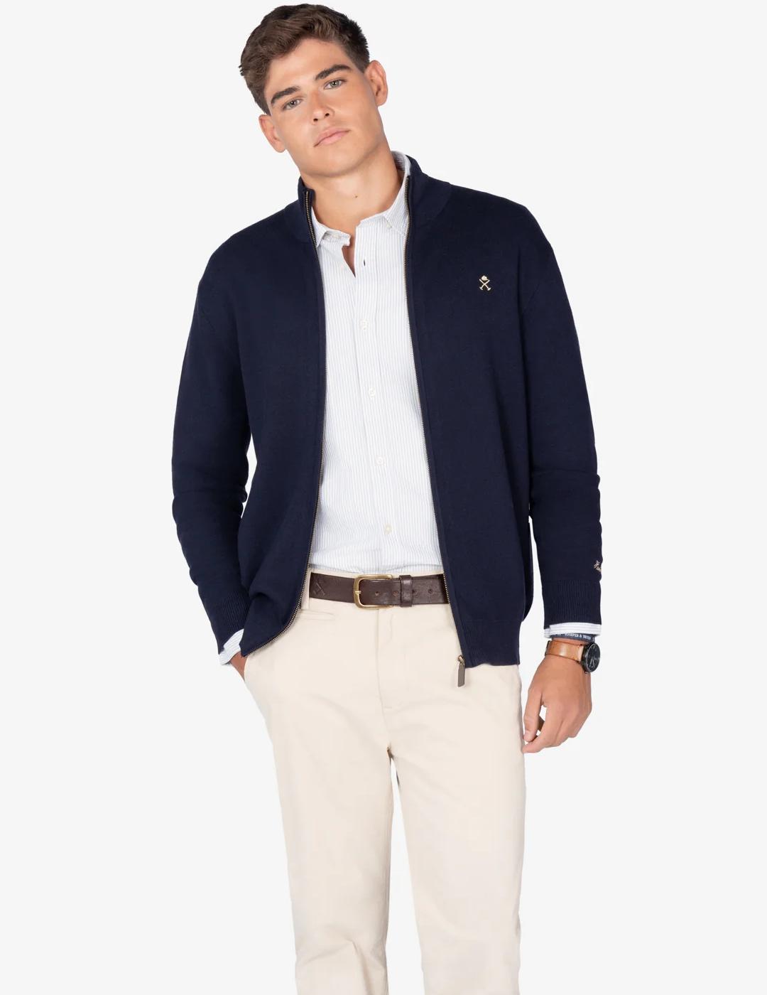 HARPER CARDIGAN ZIP MARINO