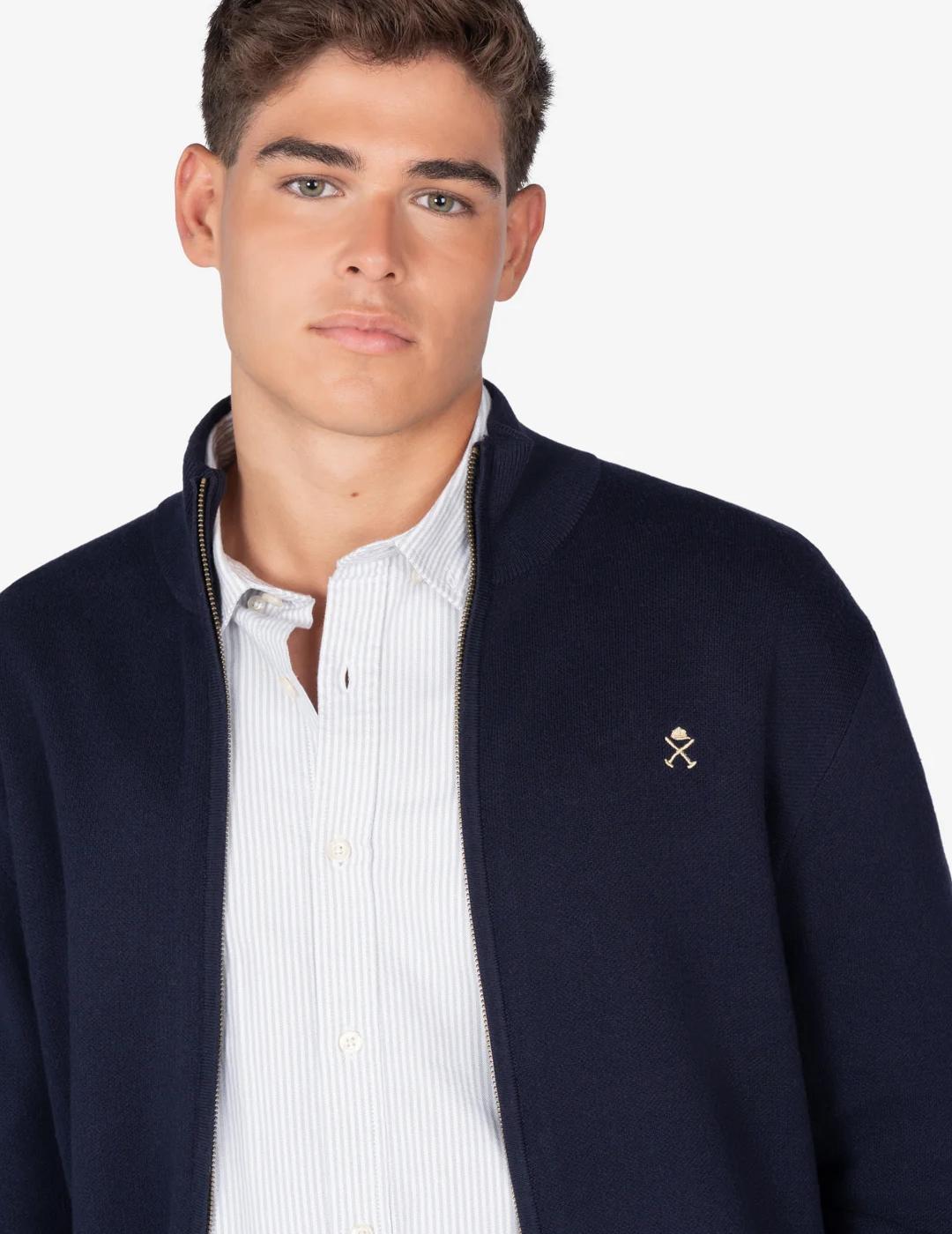 HARPER CARDIGAN ZIP MARINO