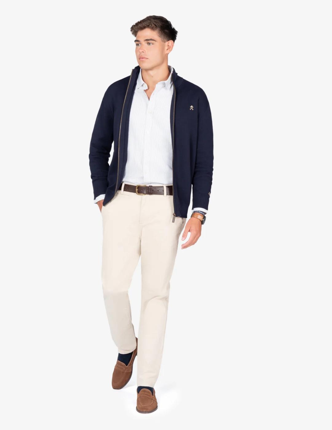 HARPER CARDIGAN ZIP MARINO