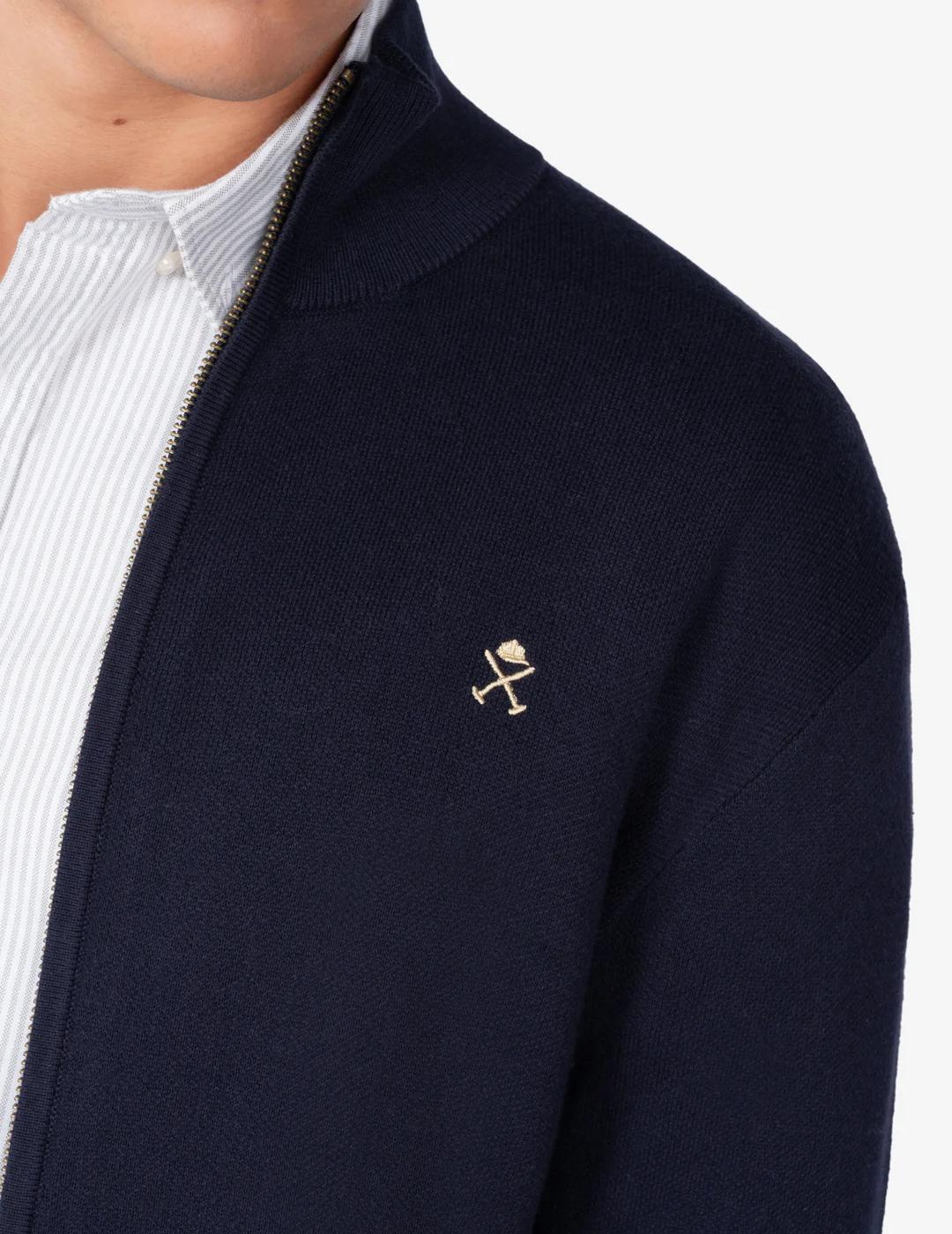 HARPER CARDIGAN ZIP MARINO