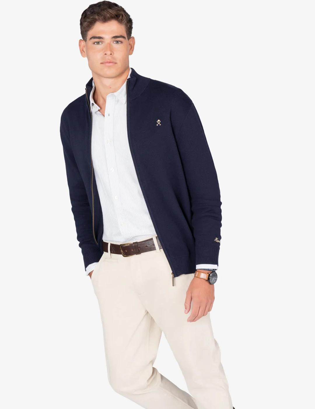 HARPER CARDIGAN ZIP MARINO