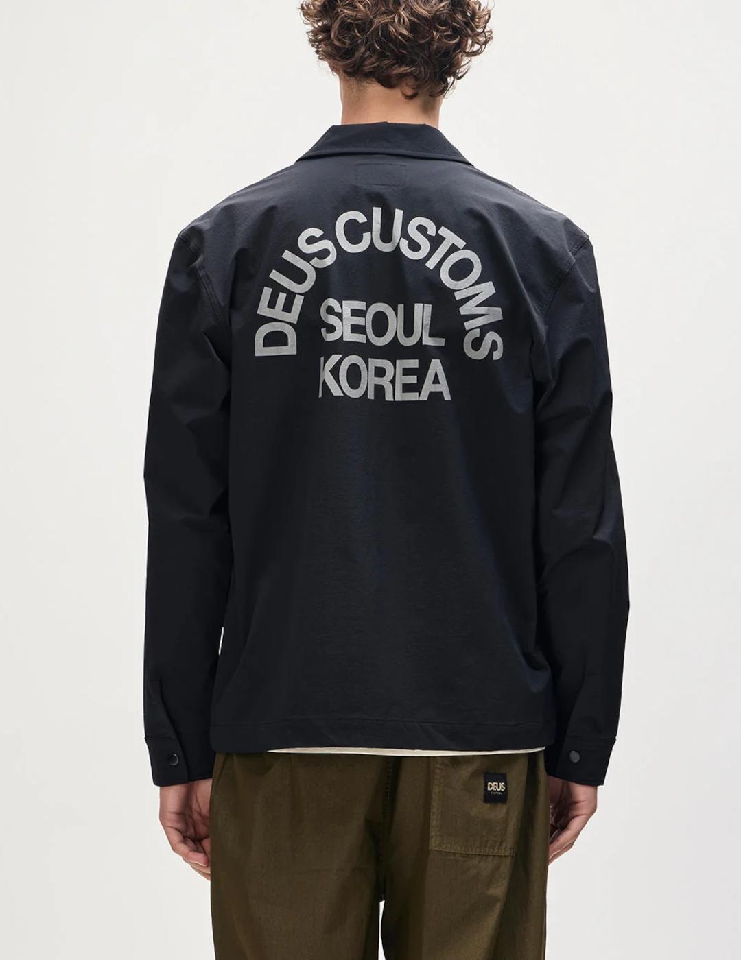 DEUS CHAQUETA NEGRA FAULDS FATIGUE