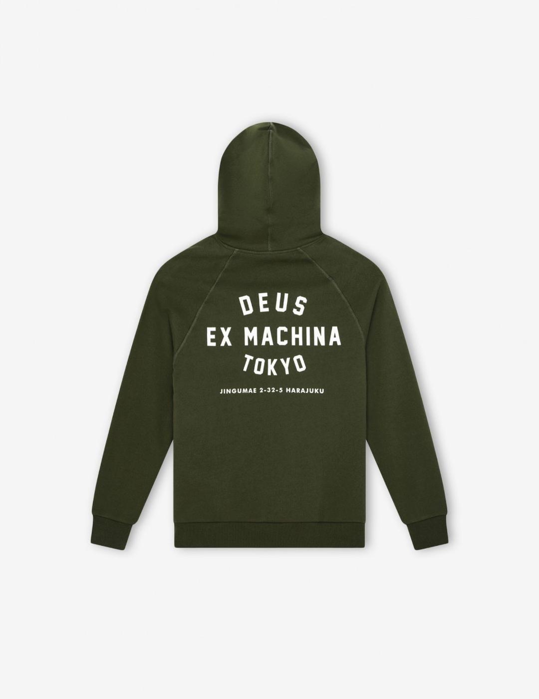DEUS HOODIE VERDE HARAJUKU ADDRESS