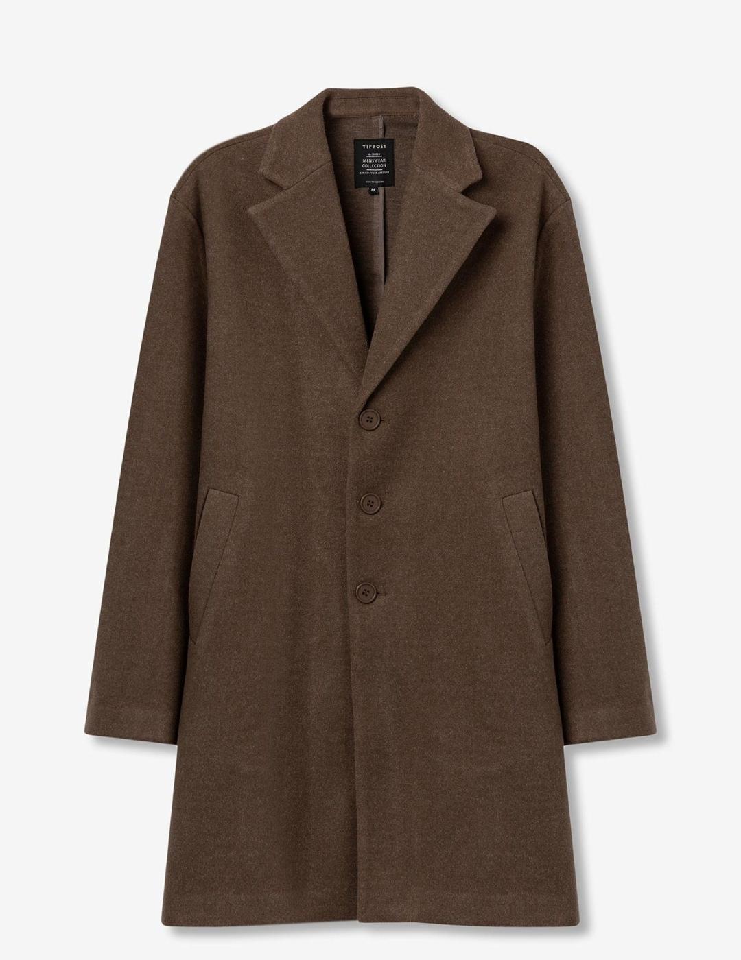 TIFFOSI ABRIGO PAÑO MARRON PERKINS