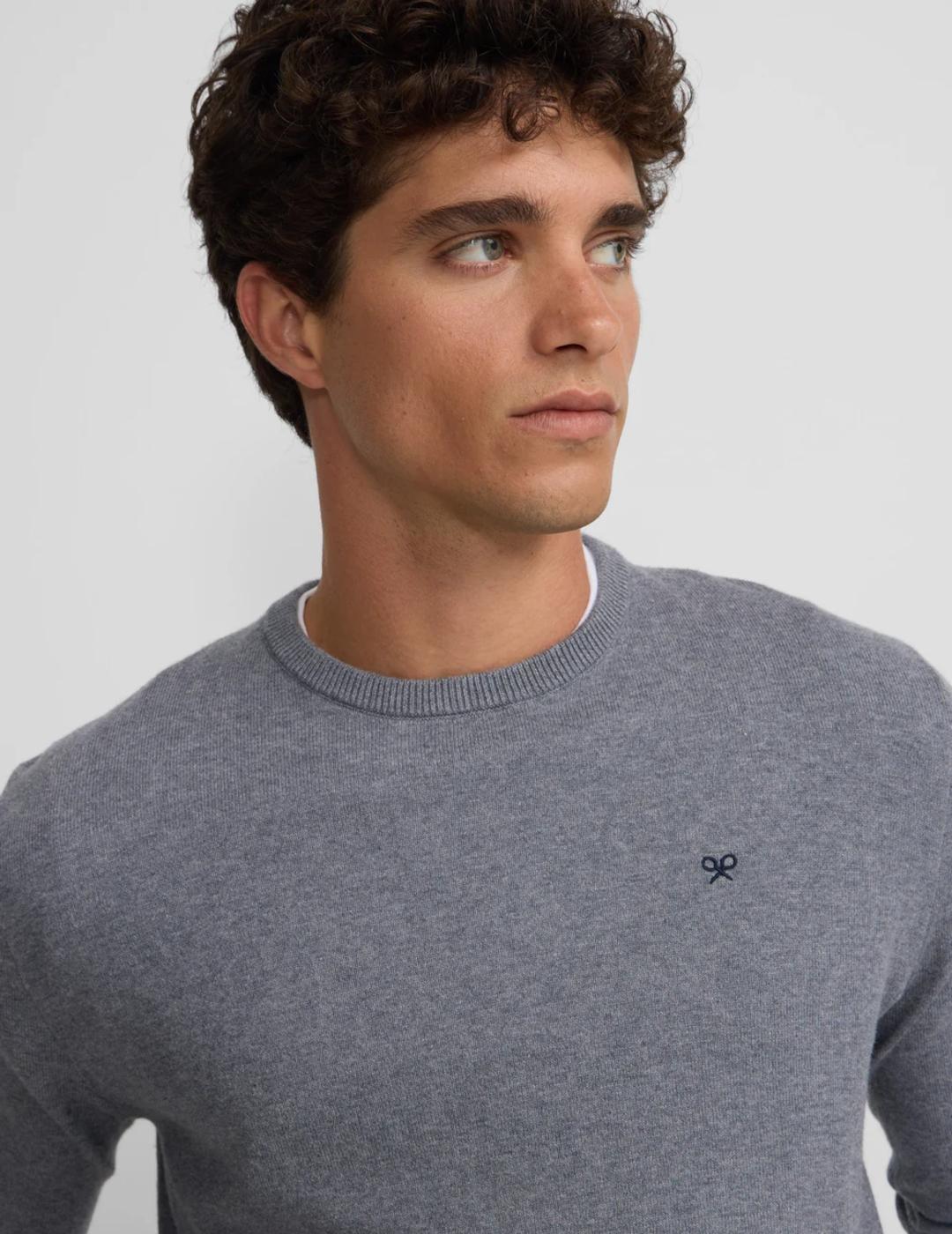 SILBON JERSEY GRIS CUELLO REDONDO