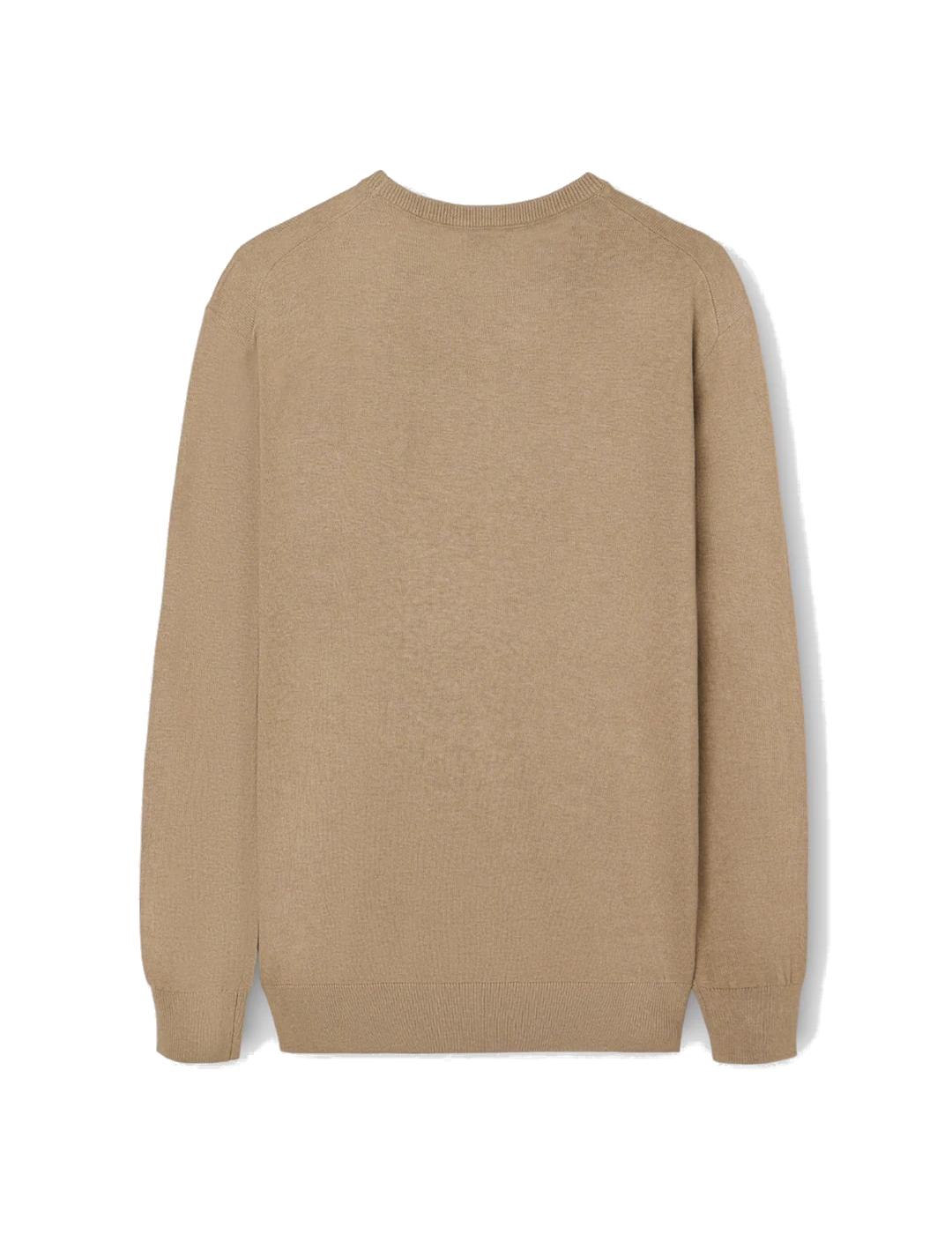 SILBON JERSEY BEIGE CUELLO REDONDO