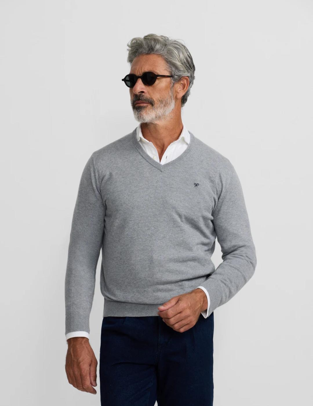 SILBON JERSEY GRIS PICO