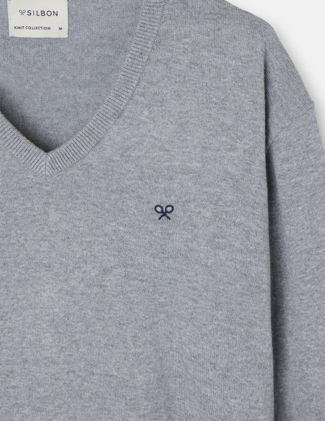 SILBON JERSEY GRIS PICO