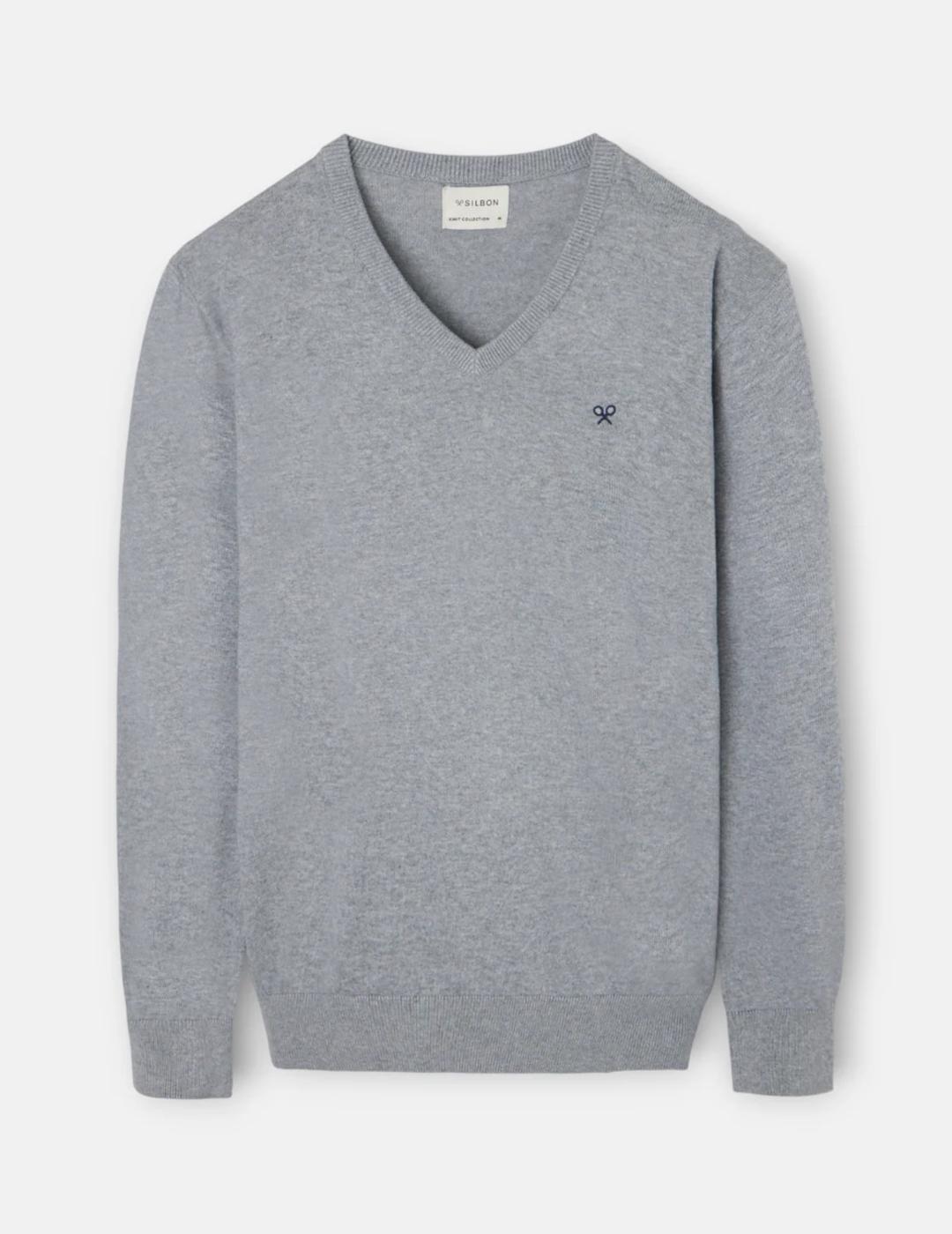 SILBON JERSEY GRIS PICO