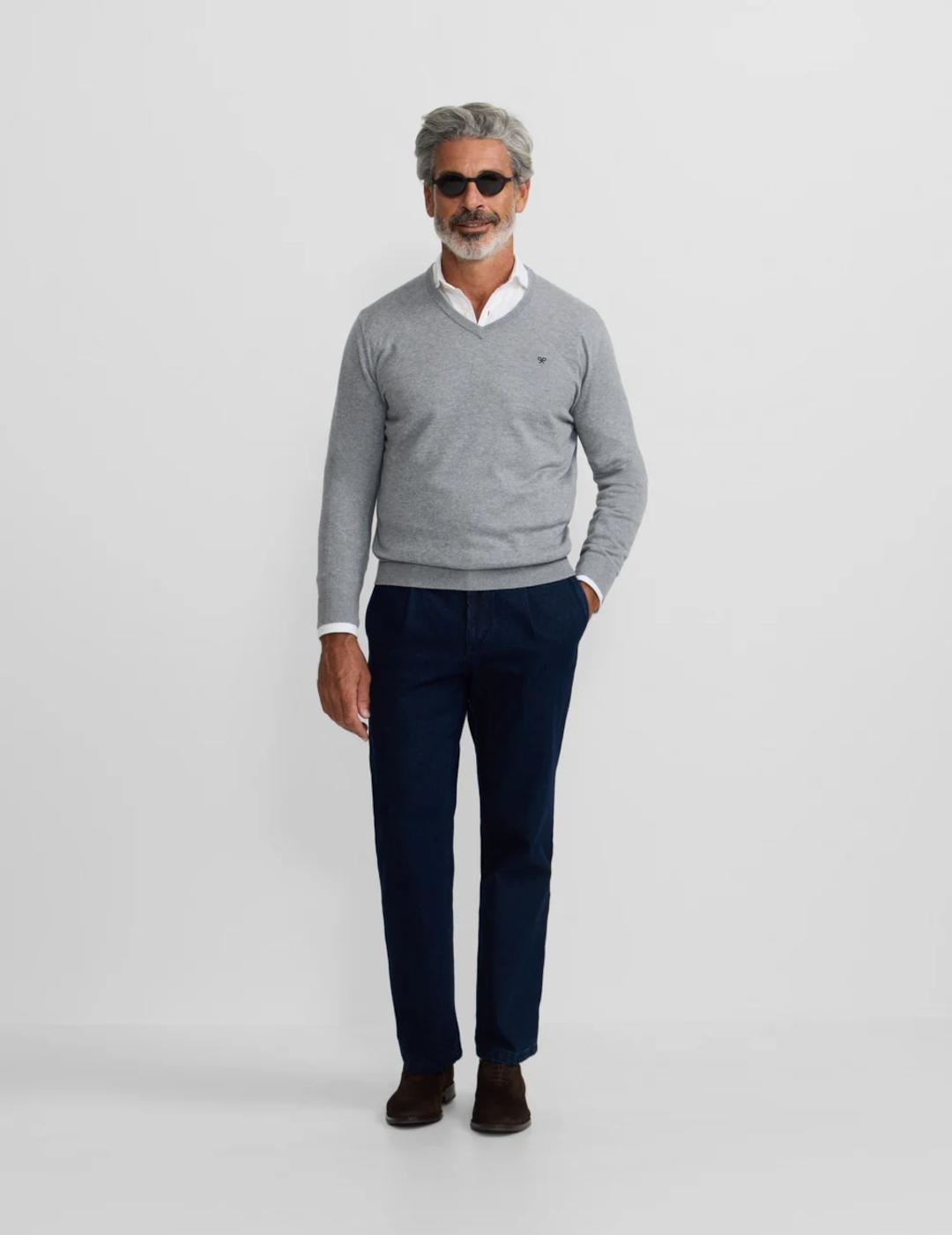 SILBON JERSEY GRIS PICO