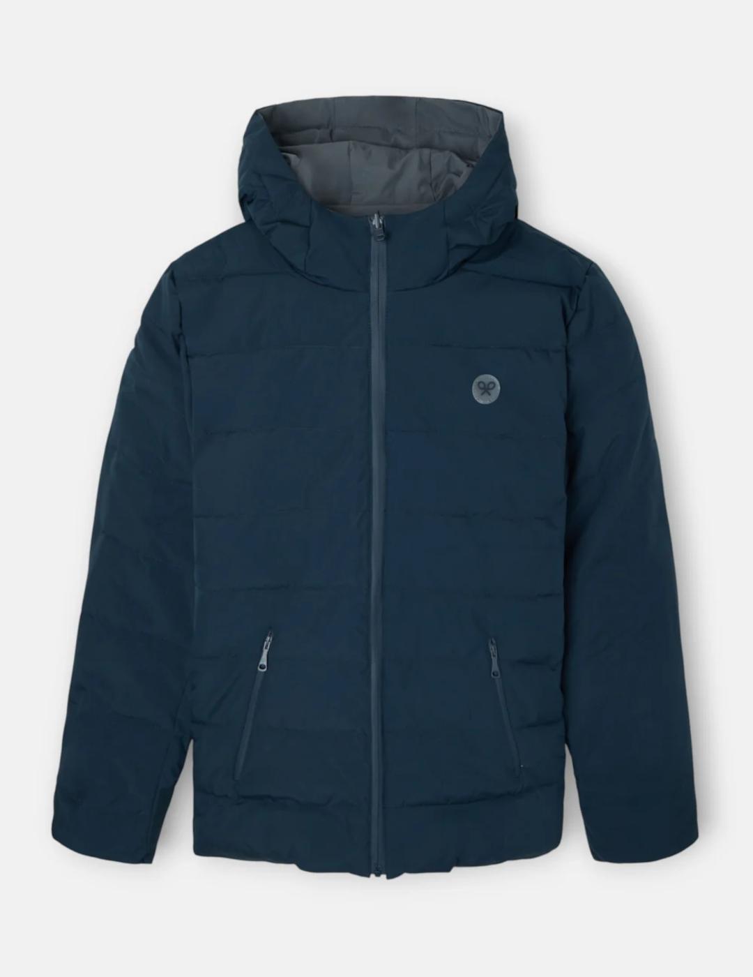 SILBON ABRIGO GRIS MARINO REVERSIBLE