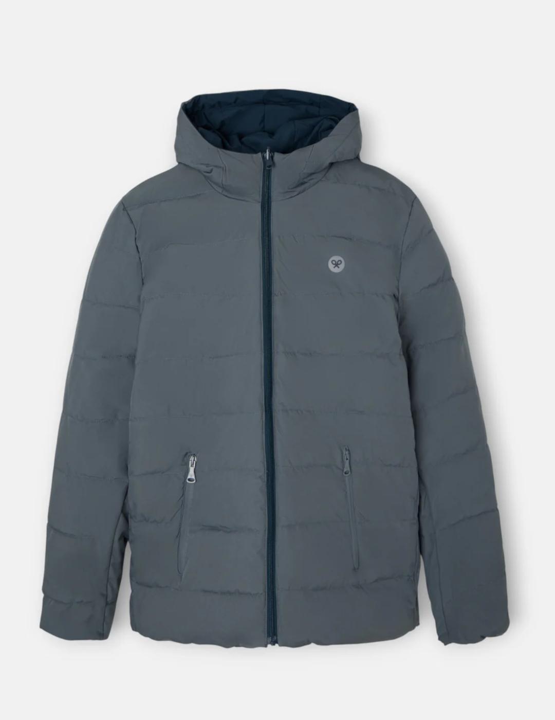 SILBON ABRIGO GRIS MARINO REVERSIBLE