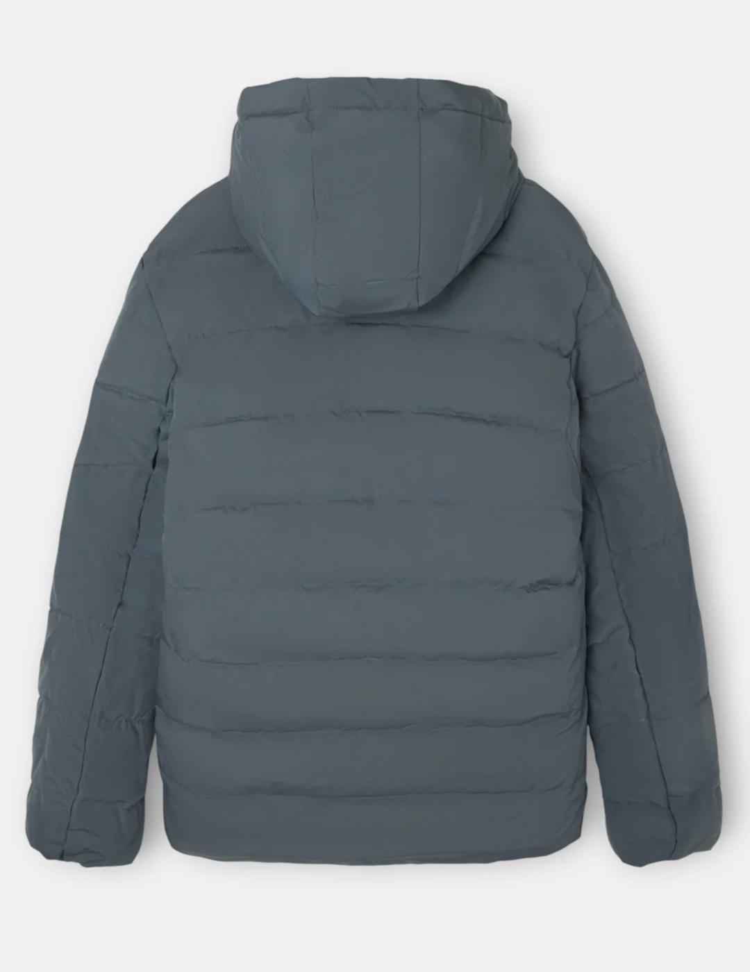 SILBON ABRIGO GRIS MARINO REVERSIBLE