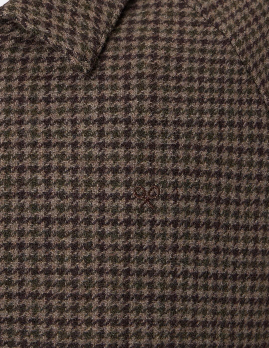 SILBON CAZADORA PATA DE GALLO VERDE MARRÓN