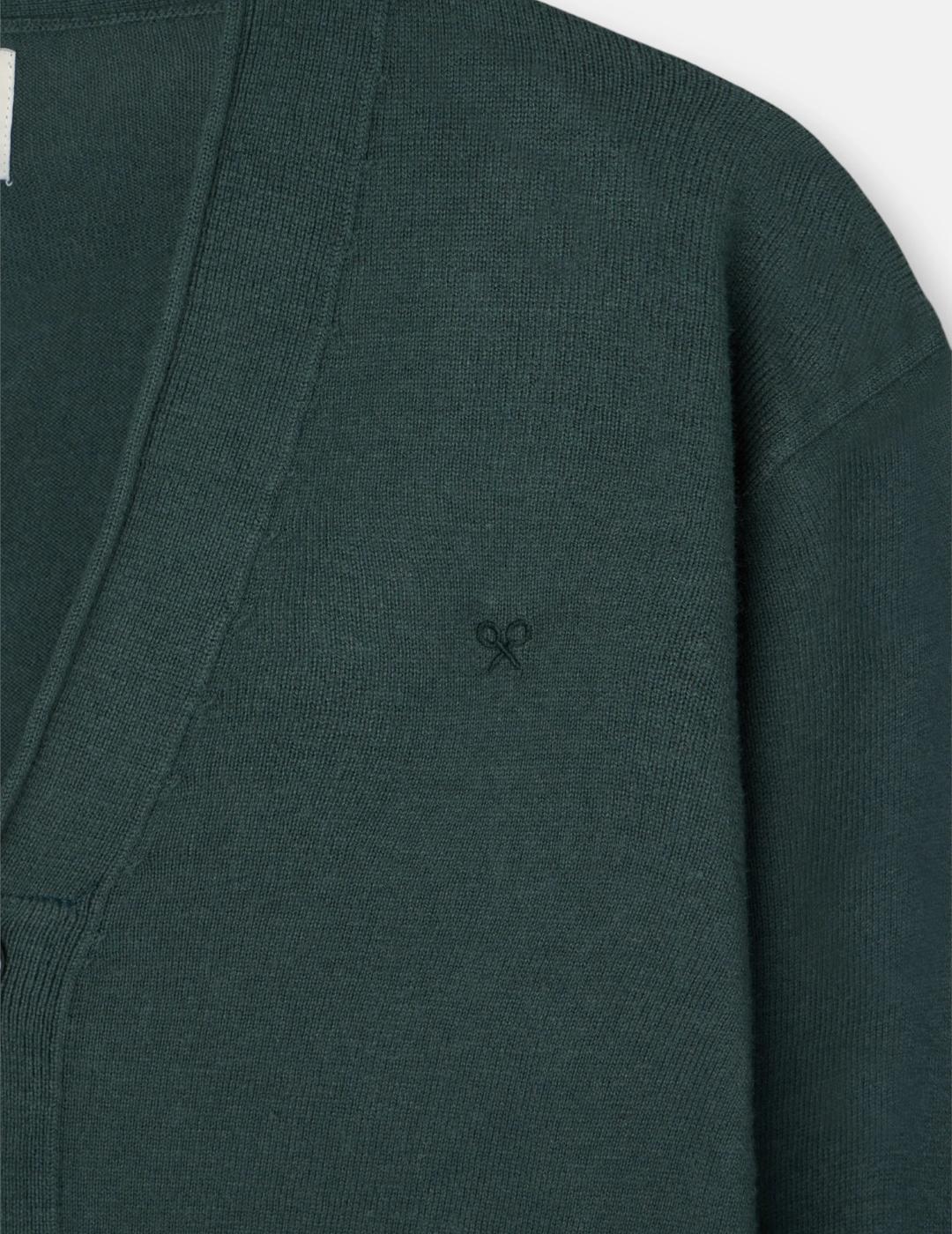SILBON CARDIGAN VERDE OSCURO
