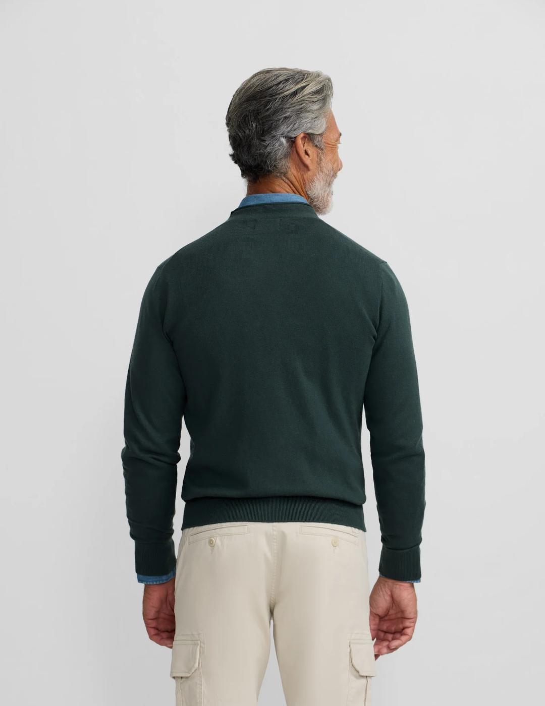 SILBON CARDIGAN VERDE OSCURO