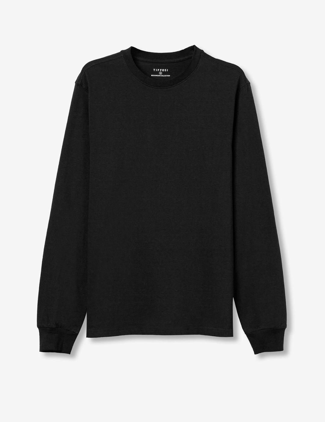 TIFFOSI CAMISETA NEGRA MANGA LARGA