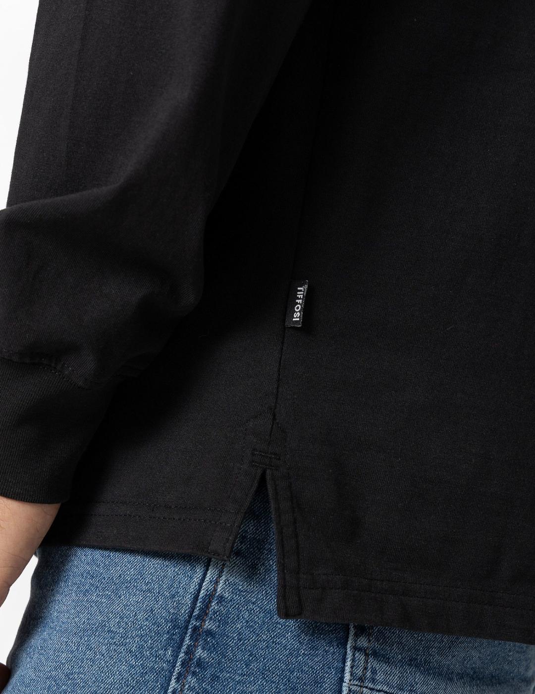 TIFFOSI CAMISETA NEGRA MANGA LARGA
