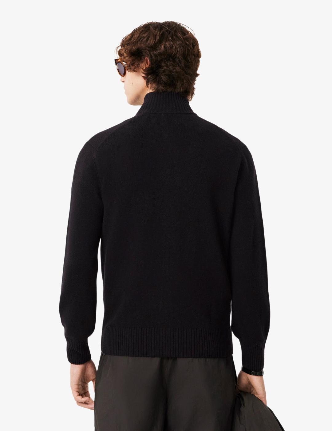 LACOSTE CARDIGAN NEGRO ZIP