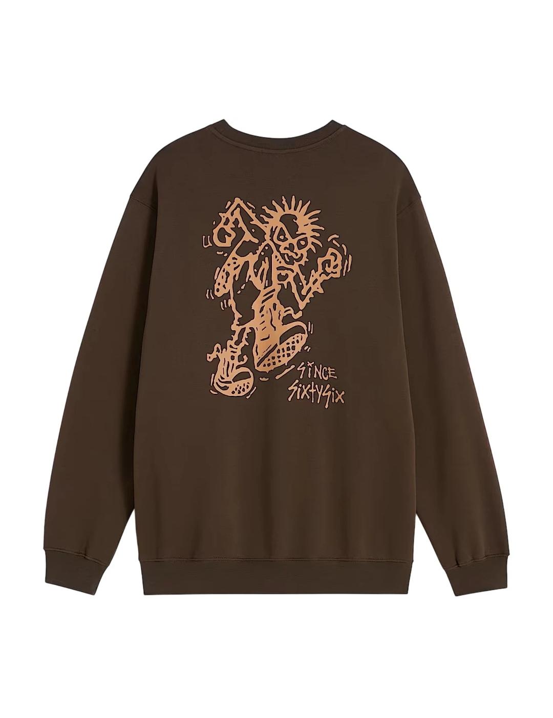 VANS SUDADERA STOMPER MARRÓN