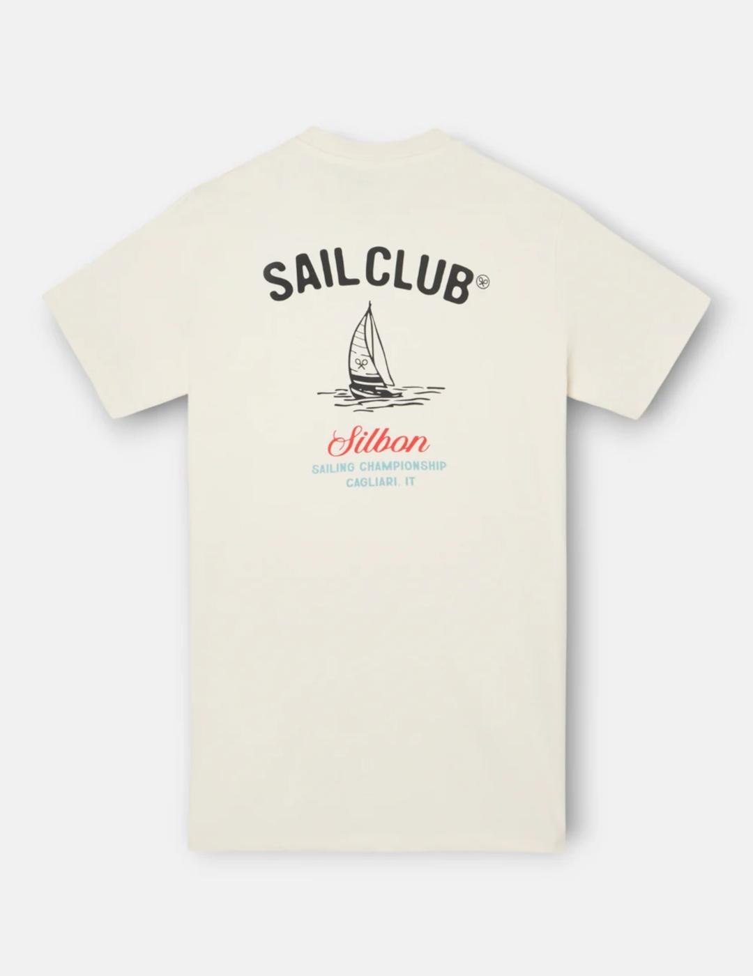 SILBON CAMISETA BEIGE SAIL CLUB