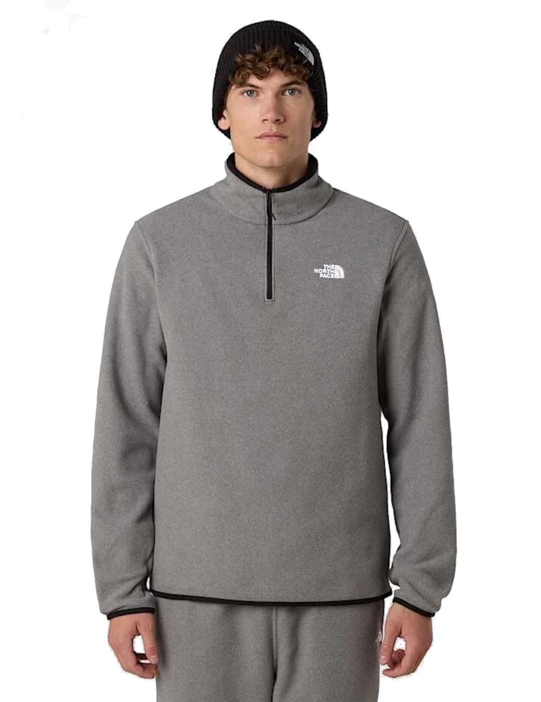 NORTH FACE POLAR GRIS ZIP 1/4
