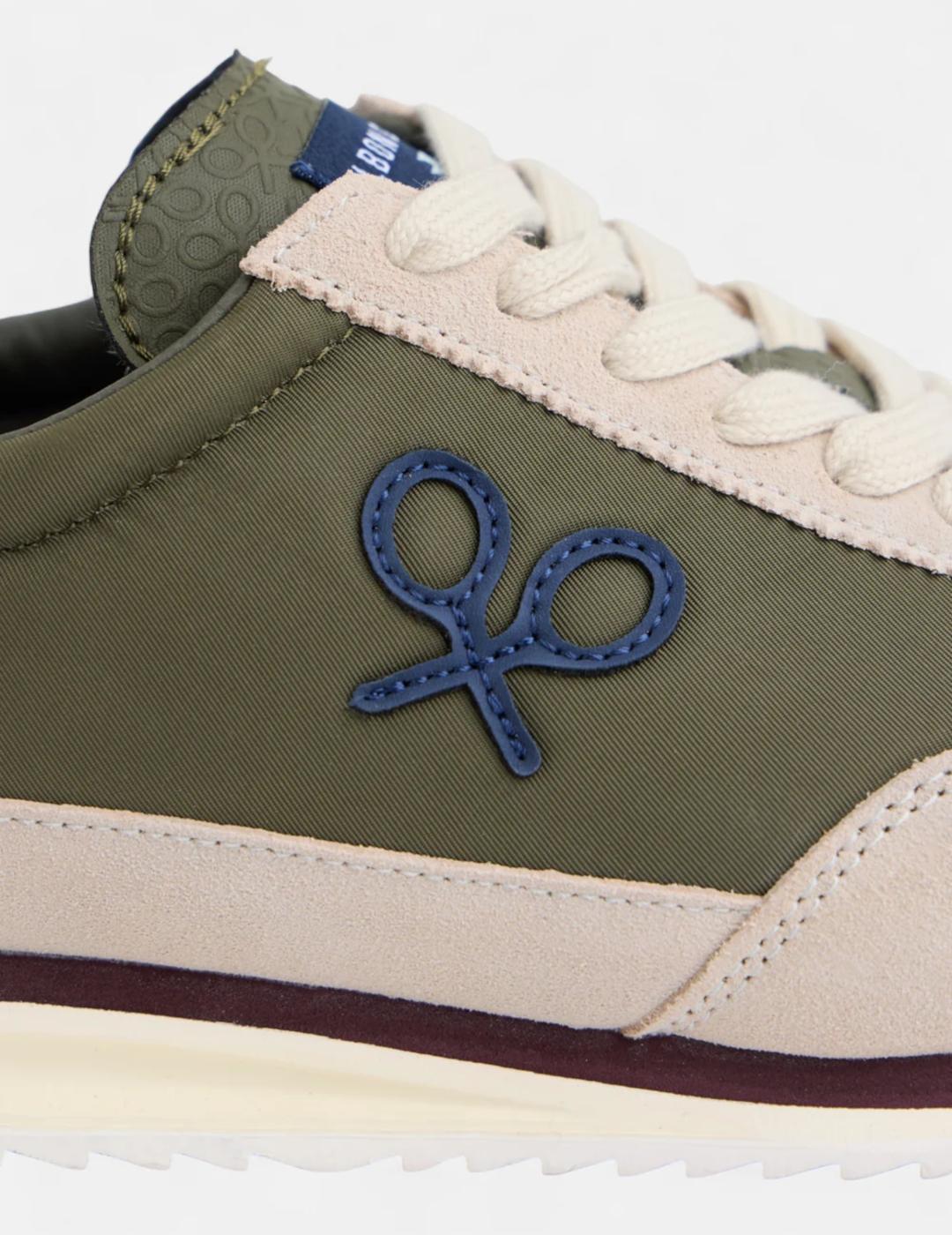 SILBON ZAPATILLA VINTAGE VERDE BEIGE