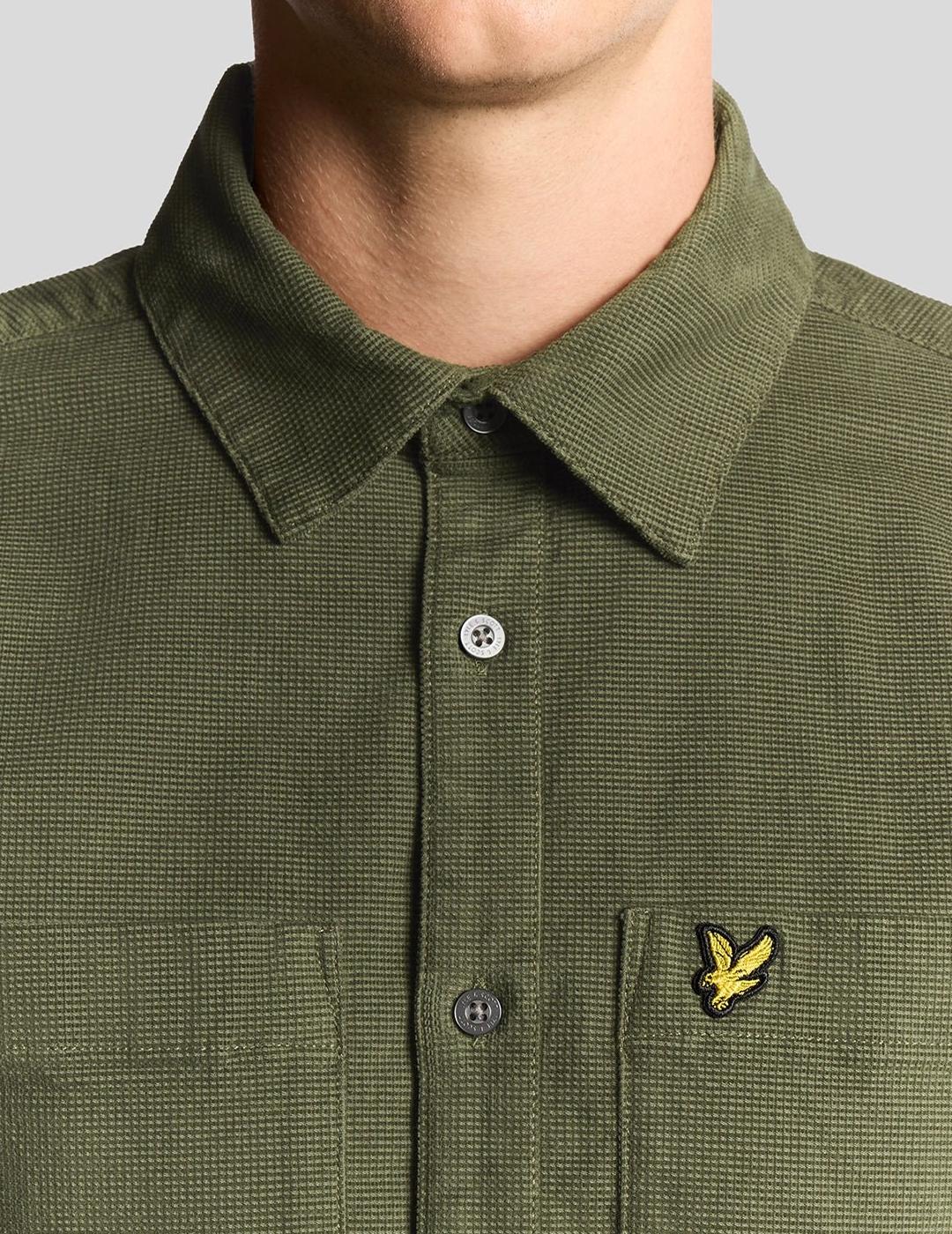 LYLE&SCOTT CAMISA VERDE NEEDLE CORD