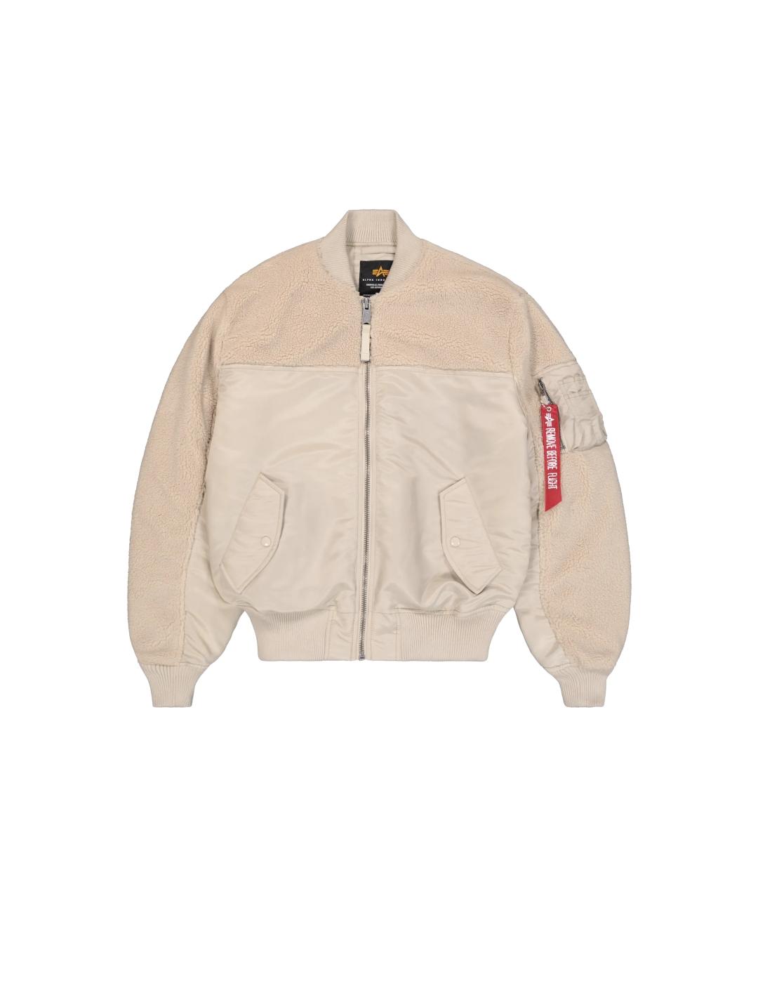 BOMBER ALPHA BEIGE TEDDY