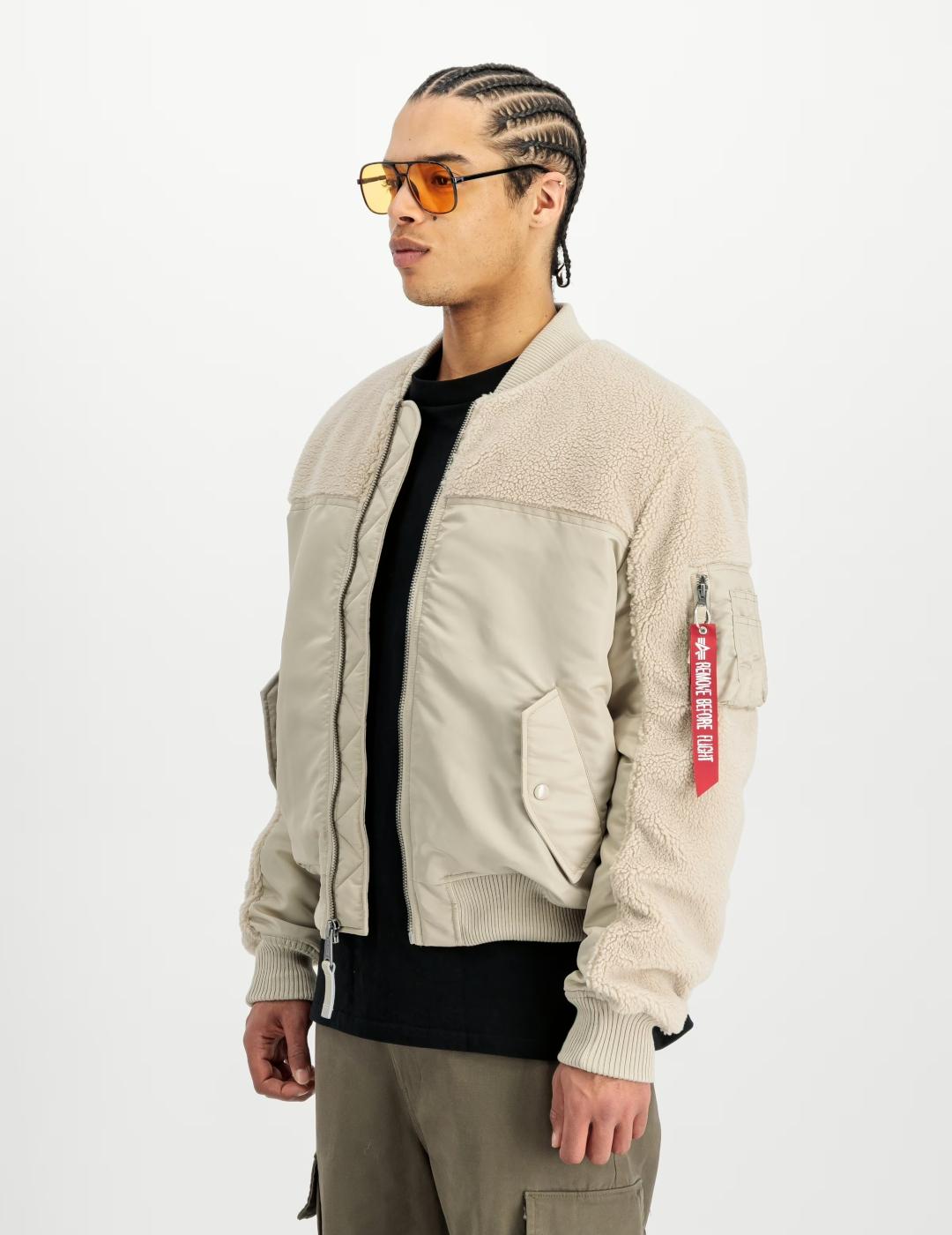 BOMBER ALPHA BEIGE TEDDY