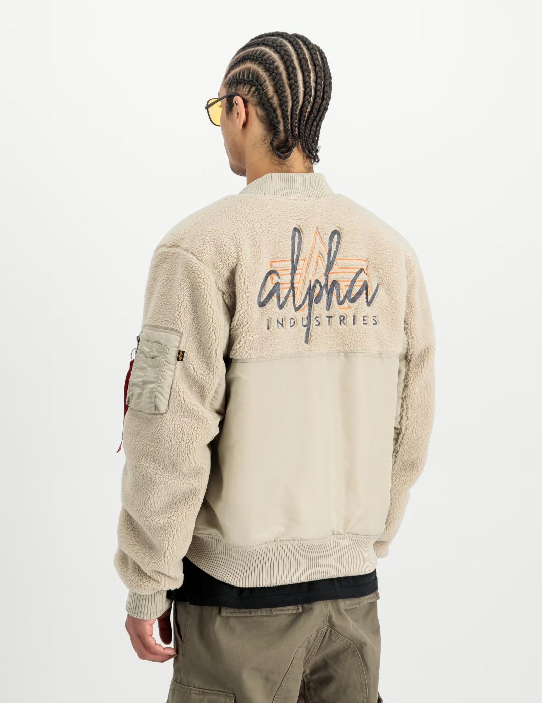 BOMBER ALPHA BEIGE TEDDY