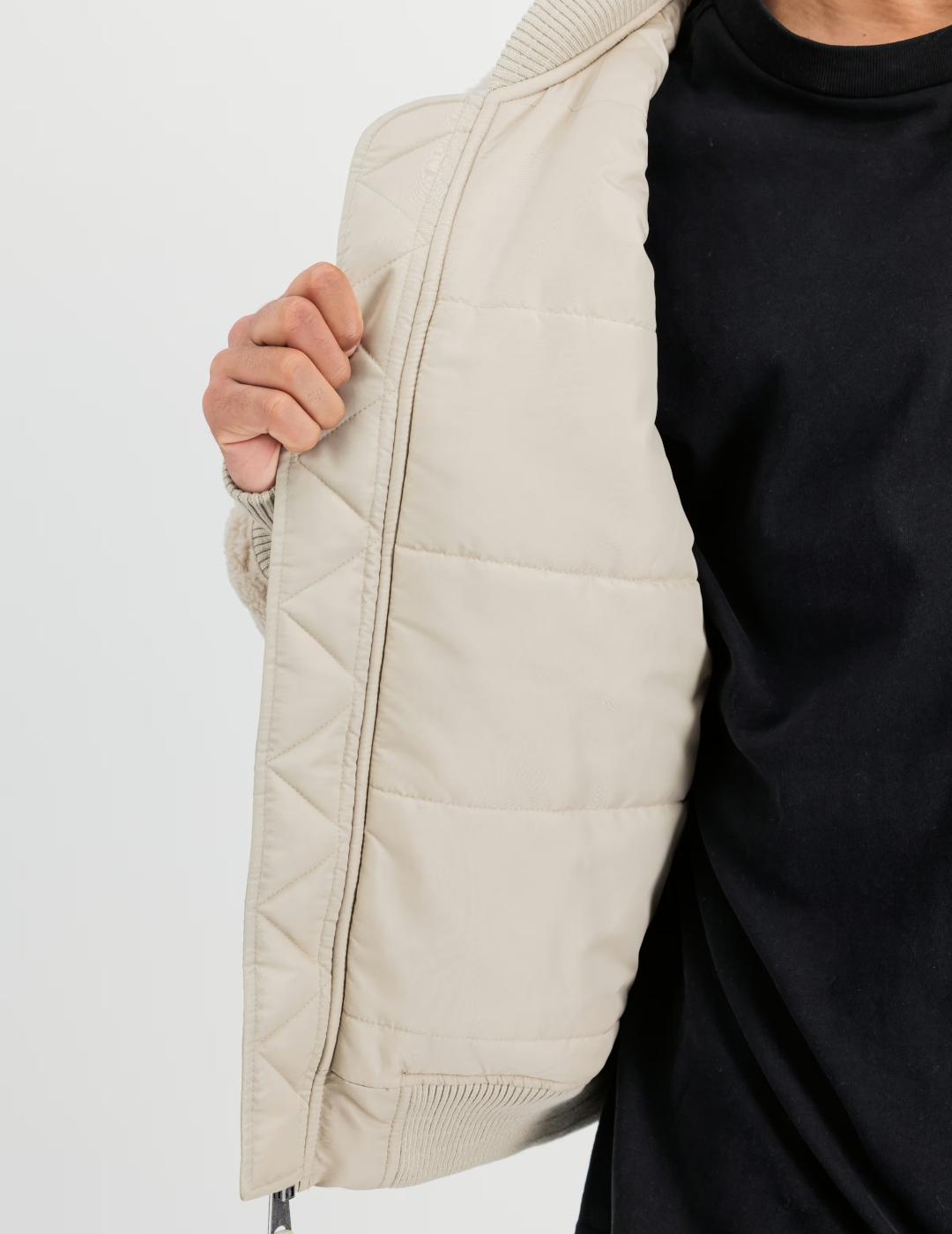 BOMBER ALPHA BEIGE TEDDY