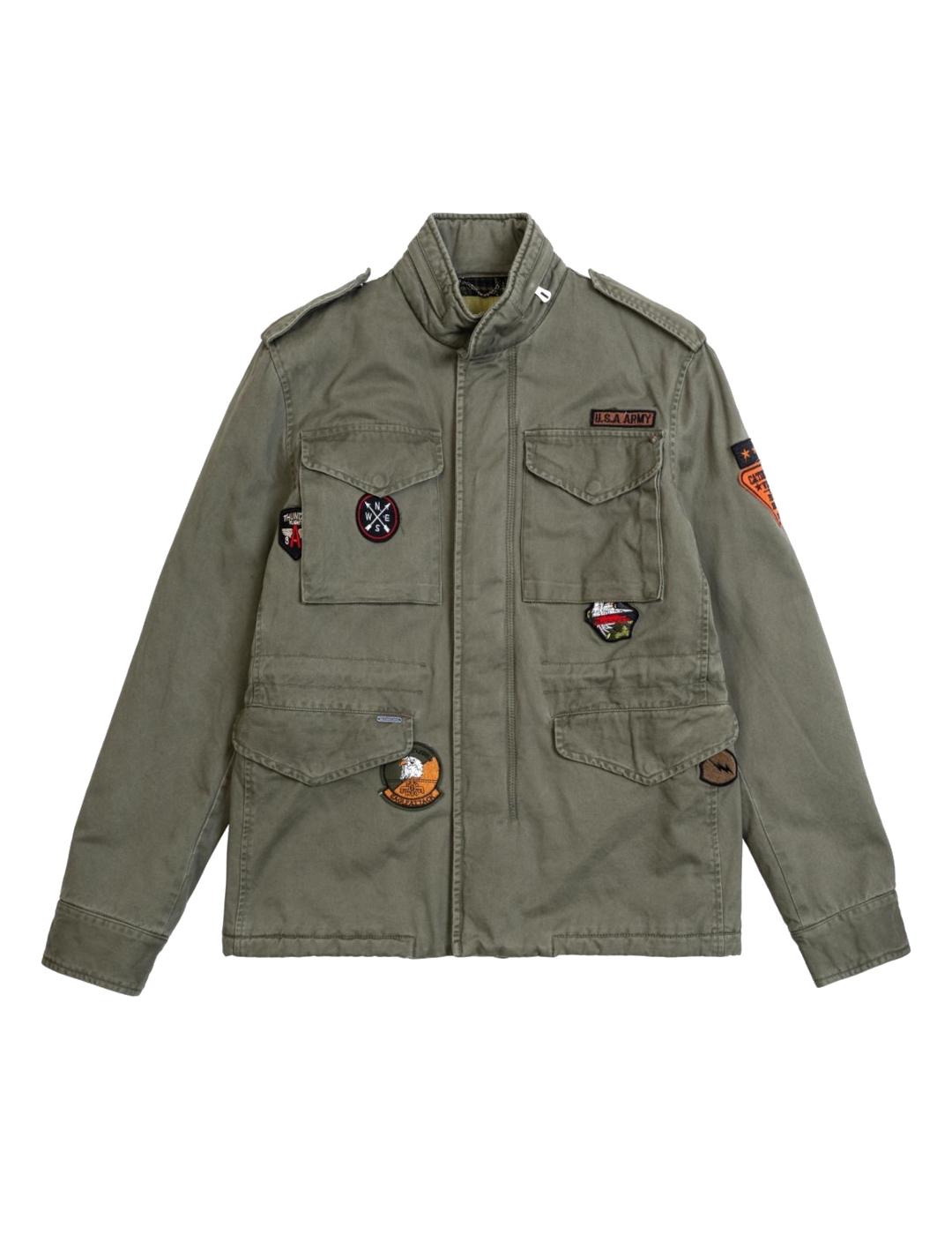 GIANNI CHAQUETA MILITAR PARCHES