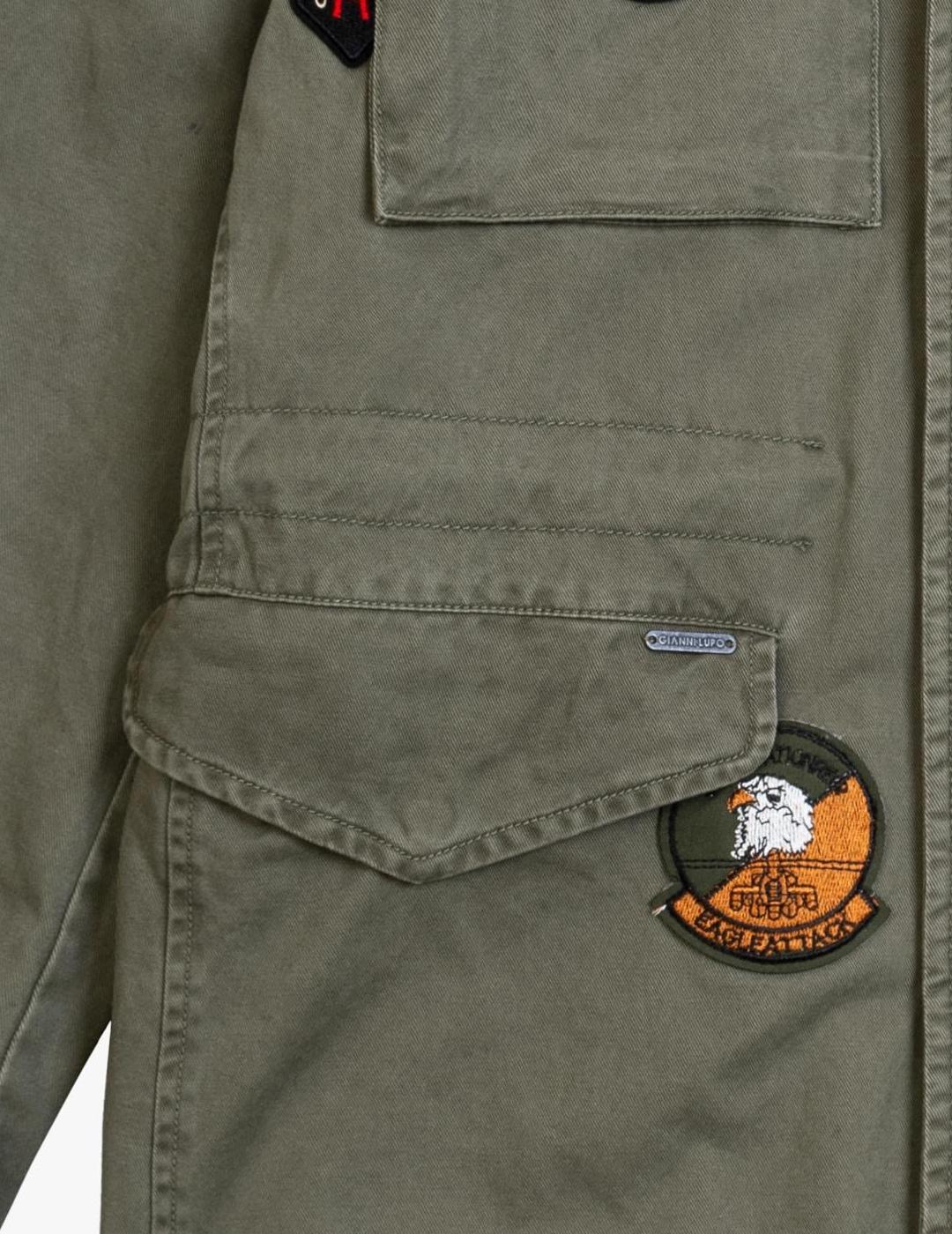 GIANNI CHAQUETA MILITAR PARCHES
