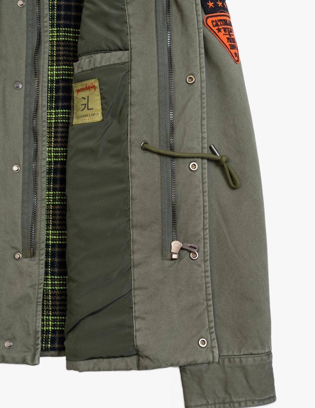 GIANNI CHAQUETA MILITAR PARCHES