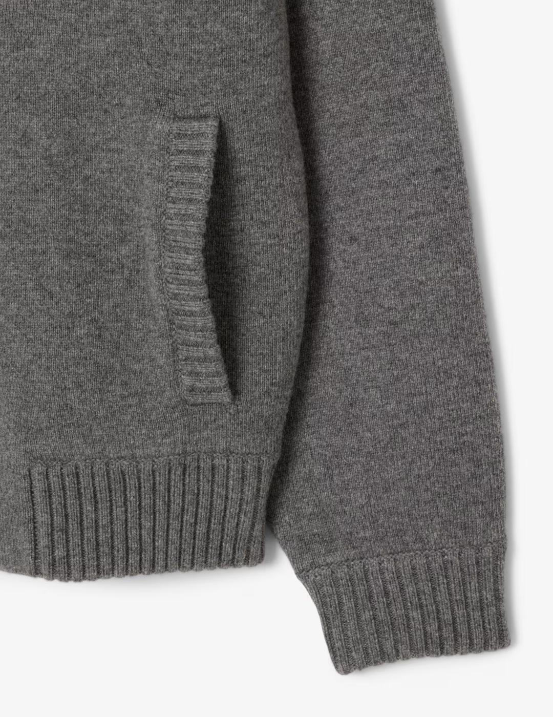 LACOSTE JERSEY GRIS BOTONES PUNTO