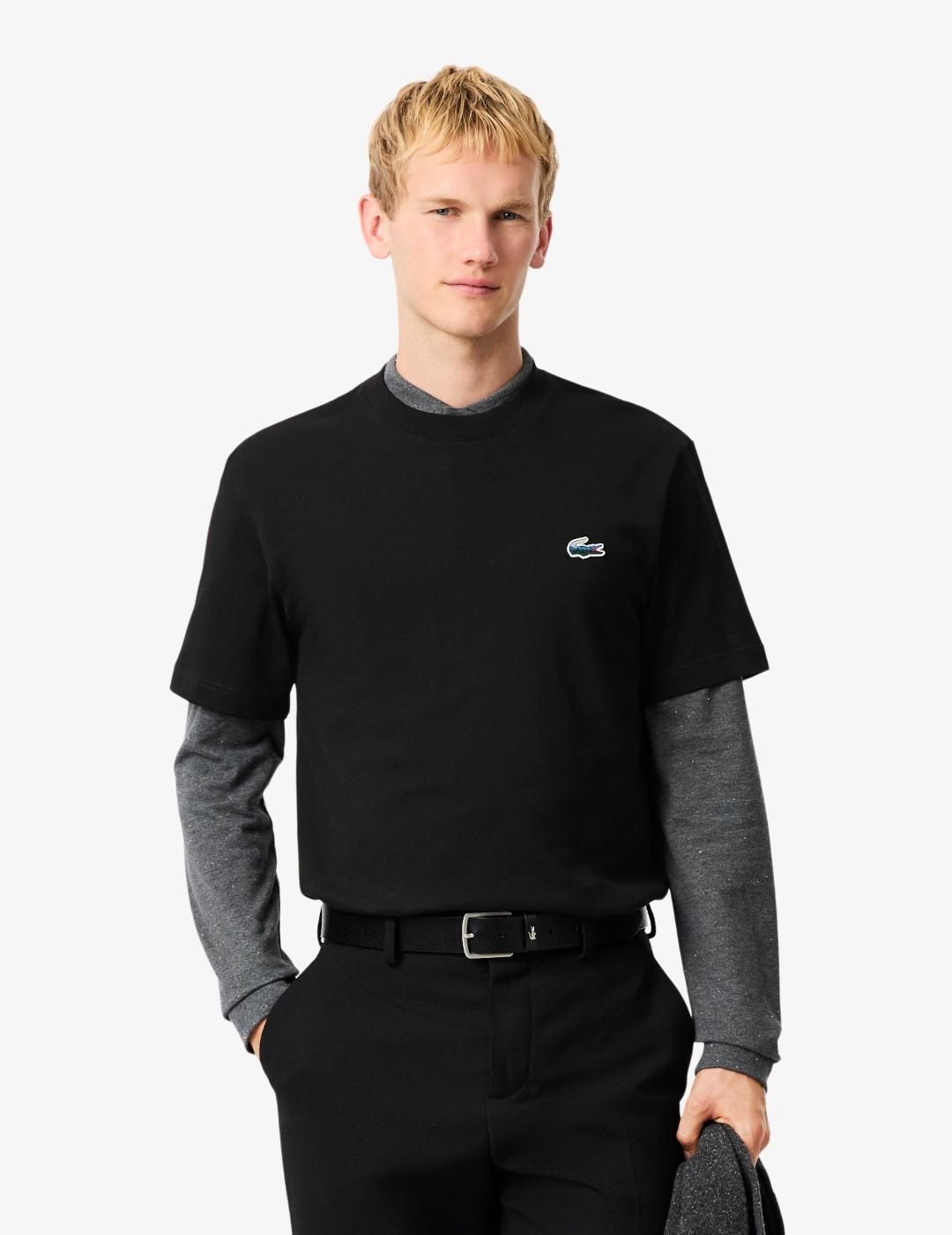 LACOSTE CAMISETA NEGRA LANDSCAPE CLASSIC FIT